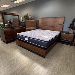 Rustic Four Piece Bed Set - Sunset