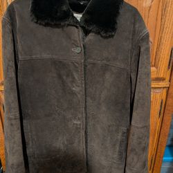 Jones NY Leather coat 