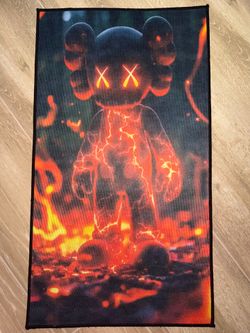 🔥 KAWS Inspired Lava Character Accent Rug 32x22” Non-Slip Room Decor