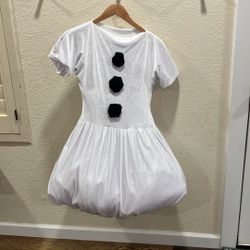 Custom Female Olaf Snowman Bubble Skirt Dress Costume Frozen Jr