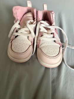 Pink and White Low-Top Sneakers