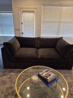 Navy Velvet Couch