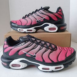 Size 13 Nike Air Max Plus 'All Day' Sunset Pulse/Black/Pink Men's Casual Sneakers