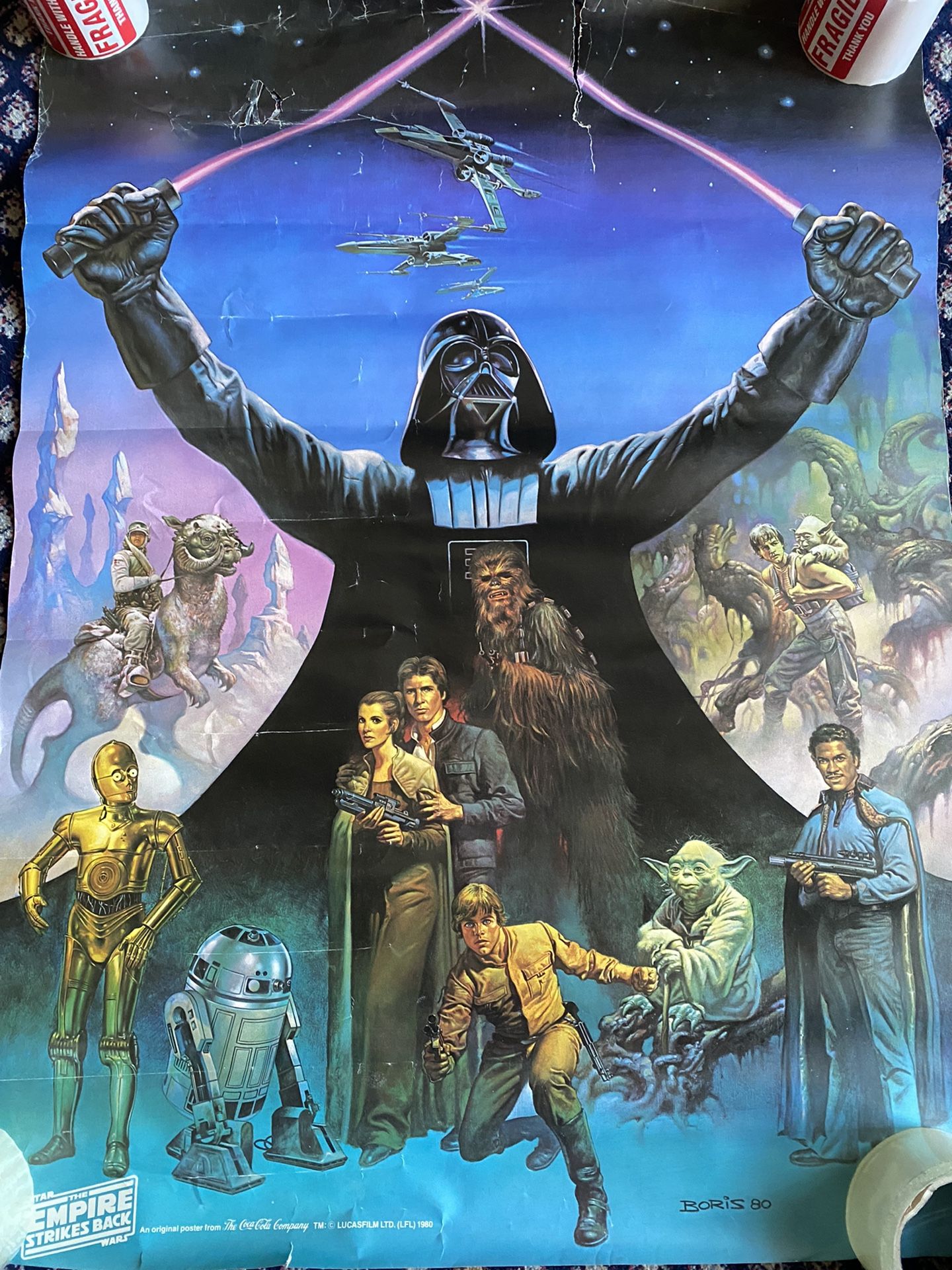 Vintage Star Wars Empire Strikes Back Poster 1980