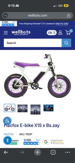 MACFOX E BIKE $700 like new barely ridden