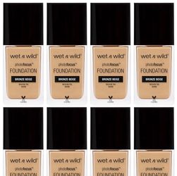 12 Pieces Of Wet n Wild Photo Focus Matte Liquid Foundation, Bronze Beige, Vegan & Cruelty-Free