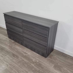 6 Drawer Charcoal Grey Dresser 
