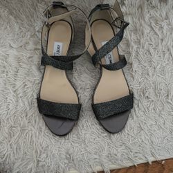 JIMMY CHOO Ankle Strap Sandals Size 38.5 Metallic Leather