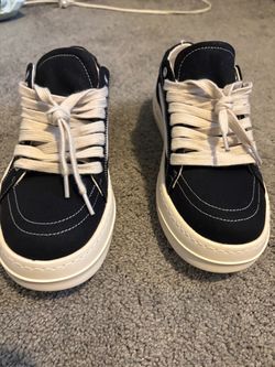 Black and White Low-Top Sneakers