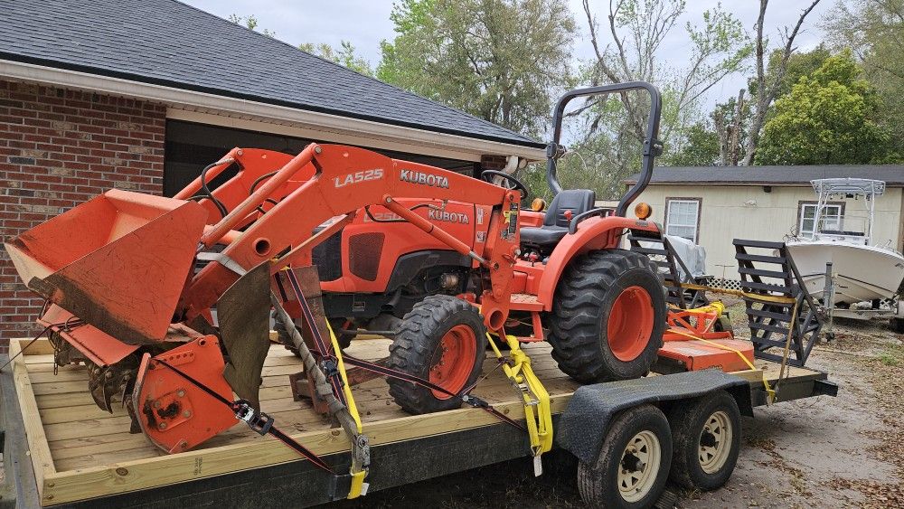 2016 Kubota Tractor, Trailer And Accessories