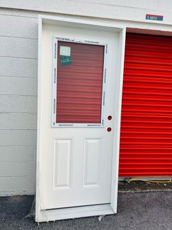 Exterior Impact Glass Door With PVC Frame 34x80