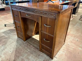 Vintage Art Deco 5-Drawer Desk