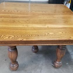 Antique Oak Table And Oak Chairs