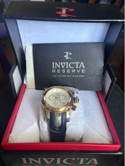 Invicta reserve gold and white watch