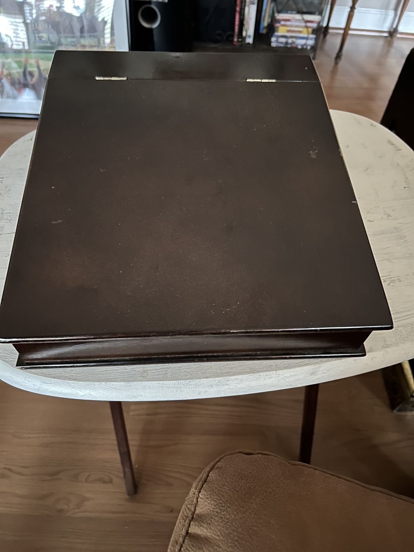 Rare Antique Wooden Slant Top Writing Lap Desk