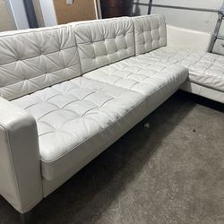 ikea white leather sectional - Can Deliver