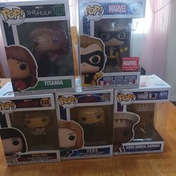 5 Funko  Pop  Figures, New In Box