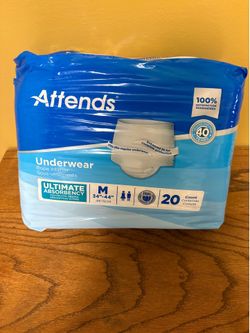 Attends Adult Underwear Pull On Medium Disposable Ultimate Absorbency