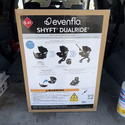 Evenflo Shyft DualRide Infant Car Seat & Stroller - Beaufort Black 