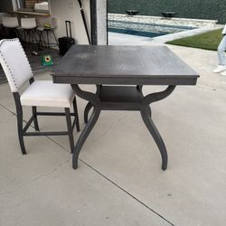 High Kitchen Table With Chairs-Used $100