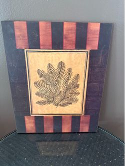 16”x13” DARK WOOD GREGORY GORHAM FERN WALL DECOR