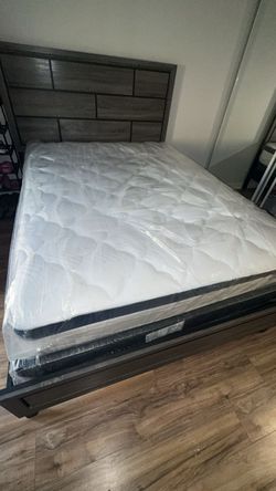Brand new bed and queen head board