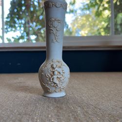 Lefton Porcelain bug vase cherubs angel cromance