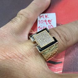 14K Solid Gold Ring For Wedding 10.9Gr Size 10