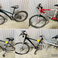 Lot Of 5 Bikes Specialized, Schwann, Fuji, & Infinity 