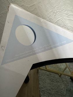 Large round mirror