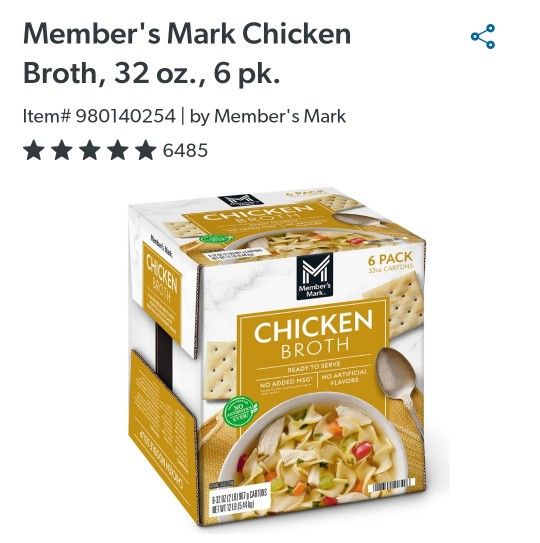 Members Mark Chicken Broth