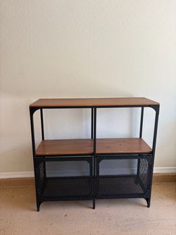 IKEA Living Room Set - wood & black metal
