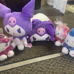 Hello Kitty Plush lot Kuromi Hello Kitty Round 1 Pillow Chinese New Year Kitty