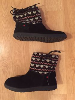 Ugg size 6. I heart slouchy mini fair isle boots black
