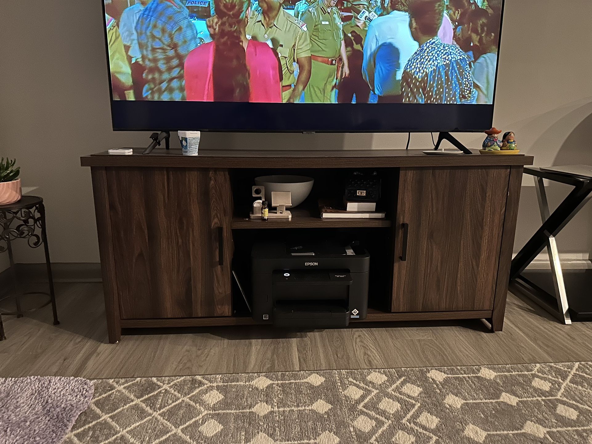 65 inch TV stand For Sale. Almost New. 