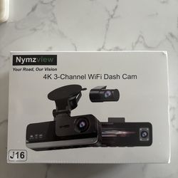 4K 3-Channel Dash Cam (Front, Rear & Inside)