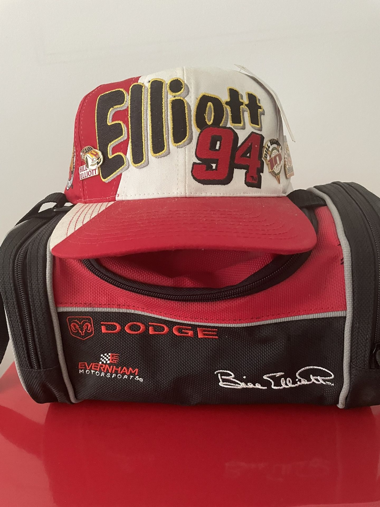 Bill Elliott, Duffel Bag And Hat
