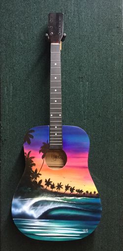CUSTOM PAINTED ART GUITAR