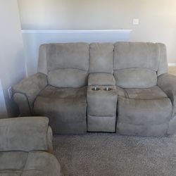 Recliner Sofa and Loveseat Set