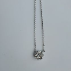 Women's .5 CT Lab Grown Diamond Sterling Silver Necklace
