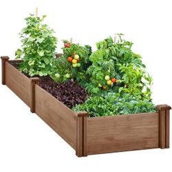 Raised Garden Bed Planter Box for Vegetables Growing, Dark Brown