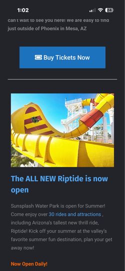 4 Tickets Golfland Sunsplash