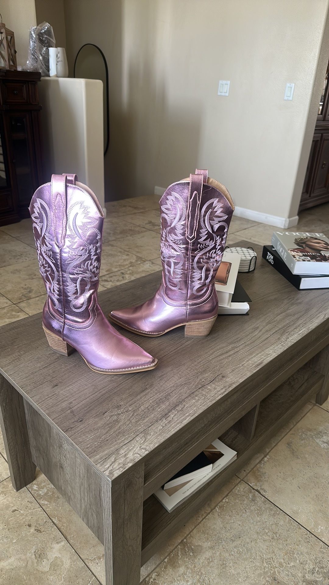 Pink cowboy Boots
