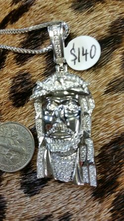 .925 genuine sterling silver Jesus pendant