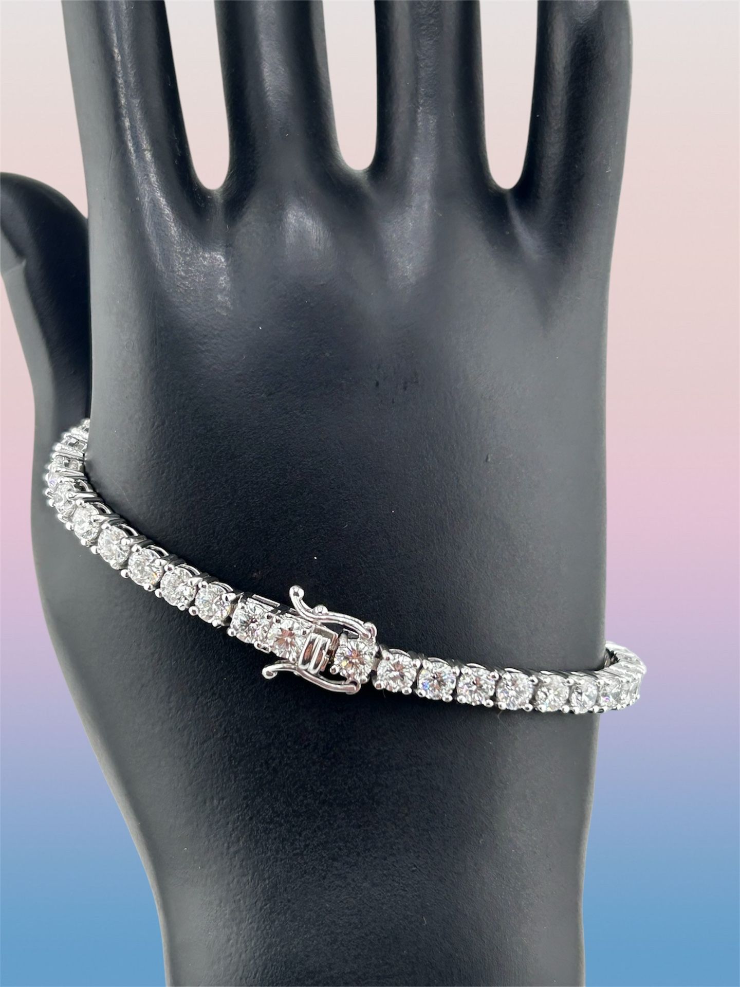 Tennis Bracelet In 14 K White Gold