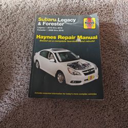 Haynes Repair Manual Subaru Legacy/ Forester 2009 -2016