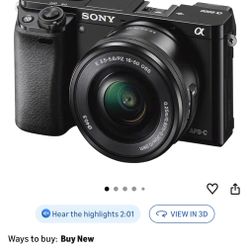 Sony Alpha A6000 Mirrorless Digital Camera + 2 Lenses 