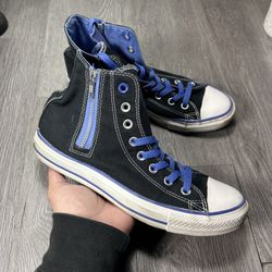 Converse Chuck Taylor All Star High Womens 9 Black Canvas Sneakers Zip 136577F