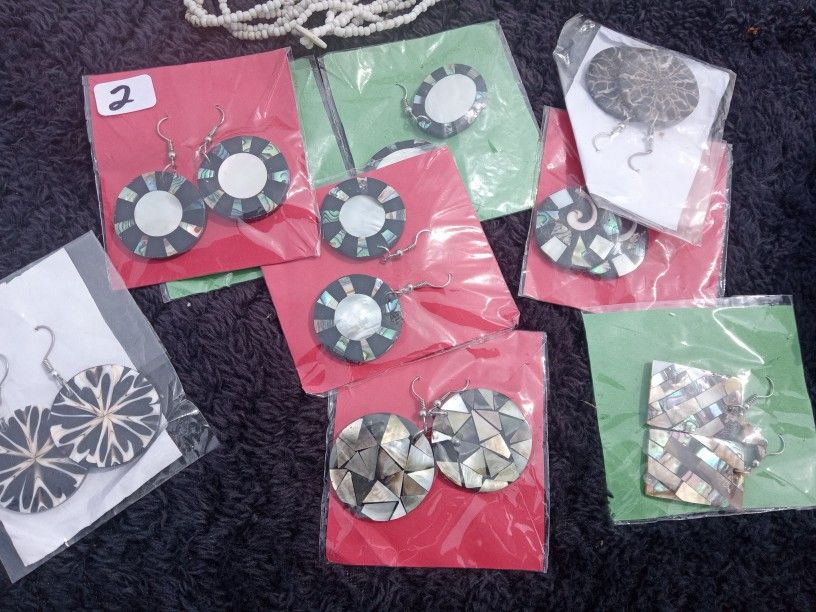 Mosaic Abalone Earrings