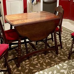 Antique Table And Chairs 